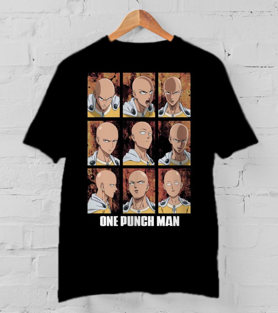 One Punch Man Saitama Nine Expressions T-Shirt