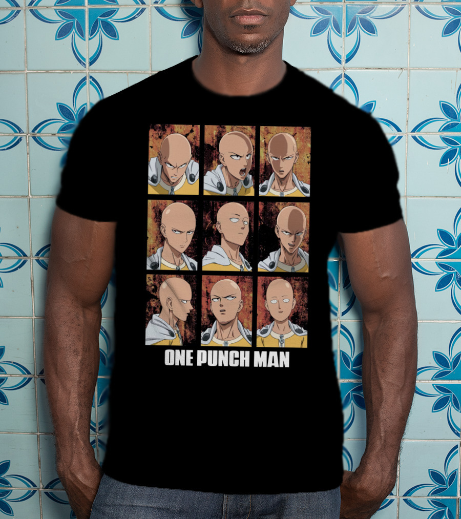 One Punch Man Saitama Nine Expressions T-Shirt