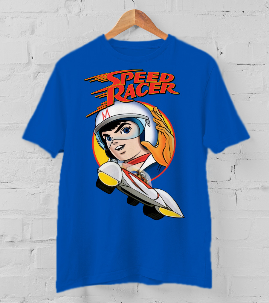 Speed Racer Character With Helmet And Car T-Shirt