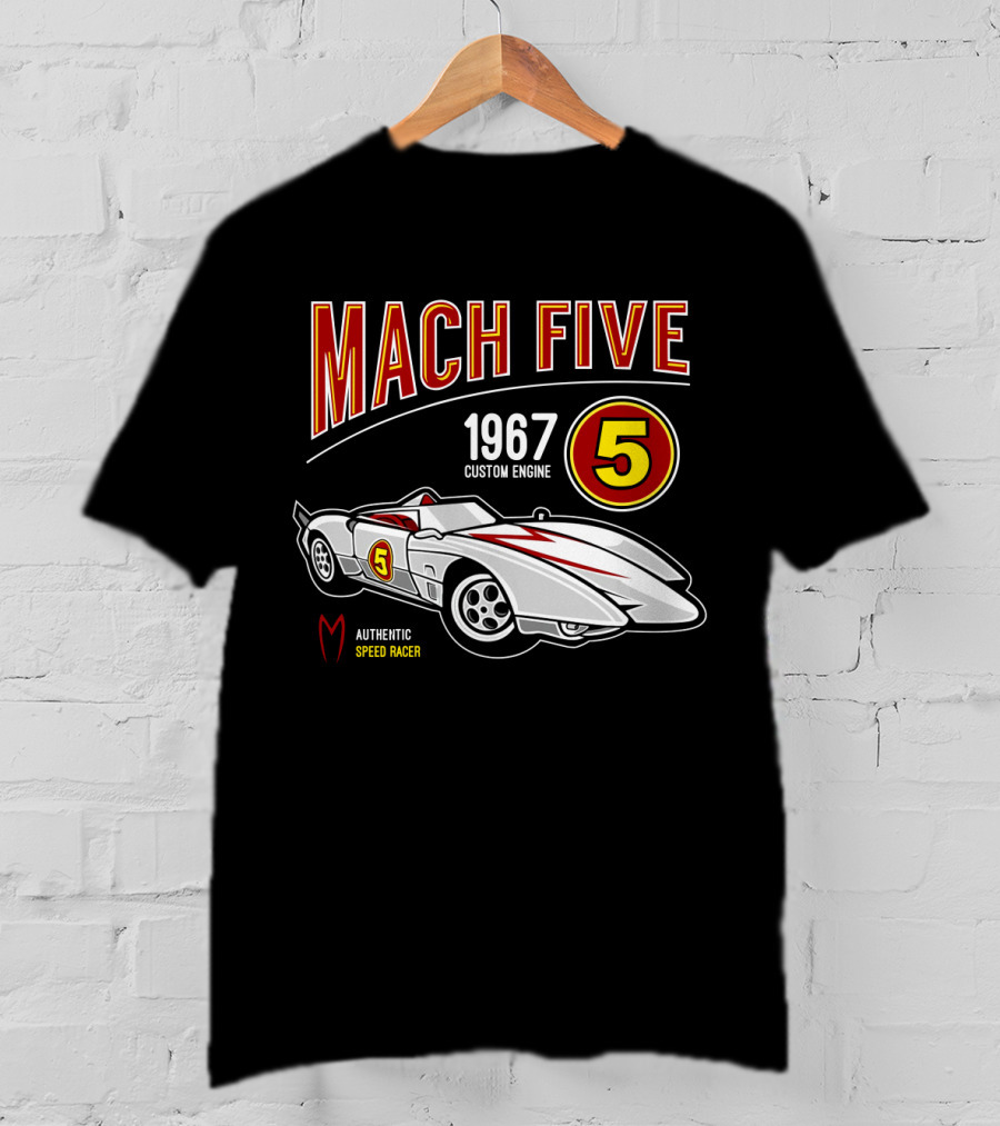Mach Five 1967 Custom Engine Authentic Speed Racer T-Shirt