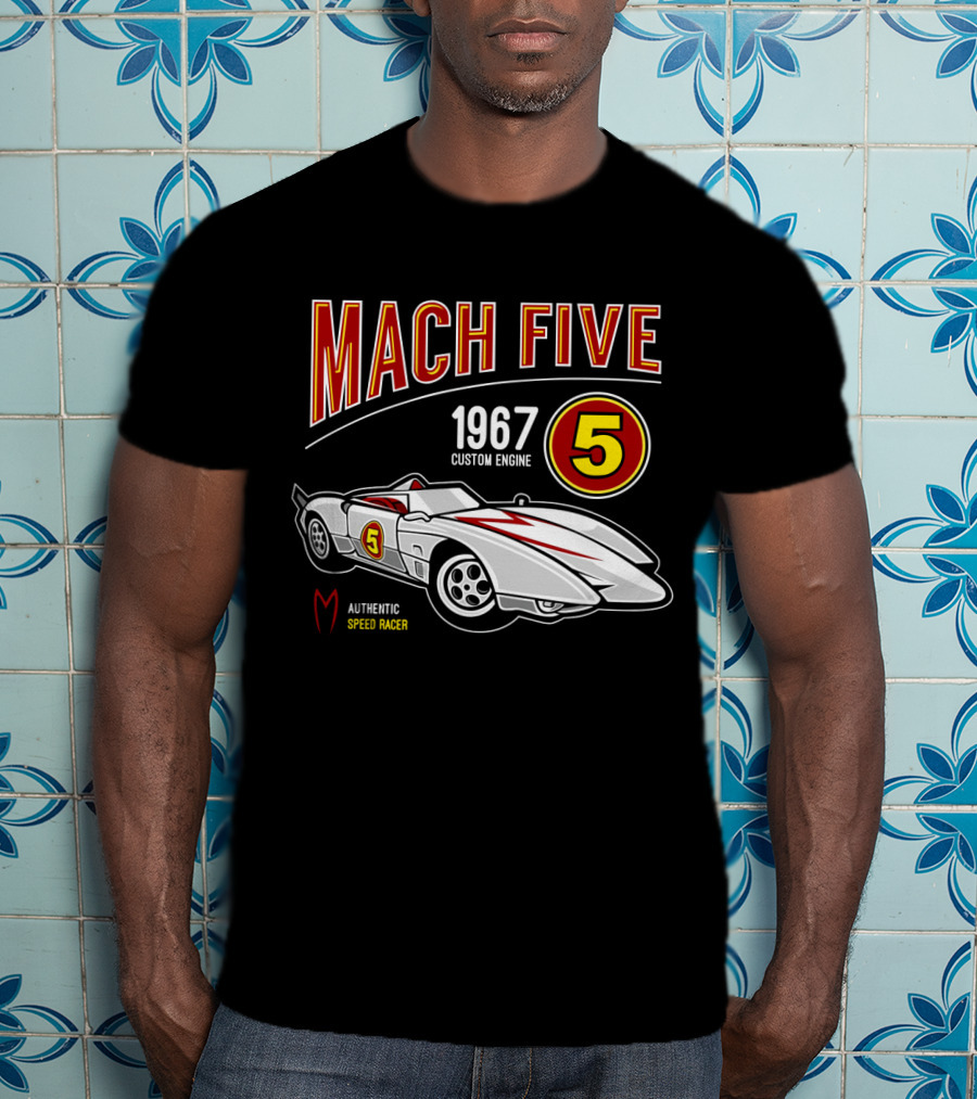 Mach Five 1967 Custom Engine Authentic Speed Racer T-Shirt