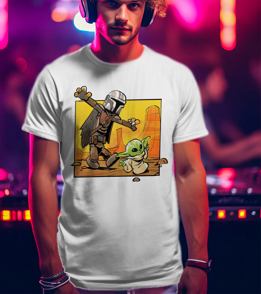 The Mandalorian And Grogu Desert Adventure Baby Yoda T-Shirt