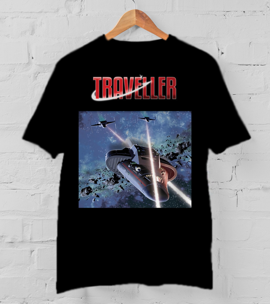 Traveller Space Adventure Cosmic Battle Scene T-Shirt