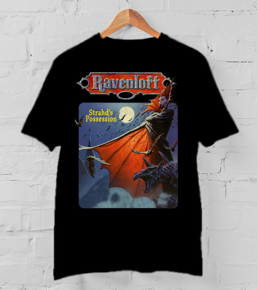 Ravenloft Strahd's Possession Vampire Moon Bats Wings Gargoyle T-Shirt