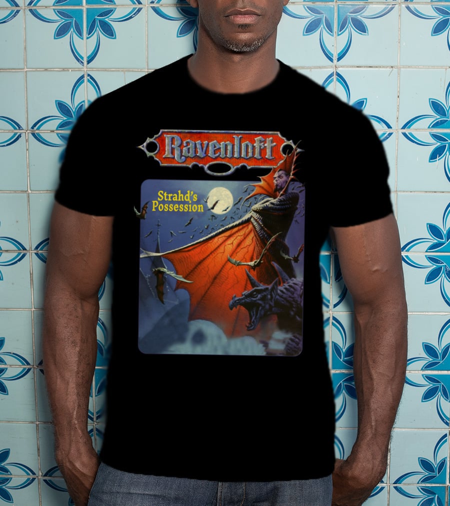 Ravenloft Strahd's Possession Vampire Moon Bats Wings Gargoyle T-Shirt
