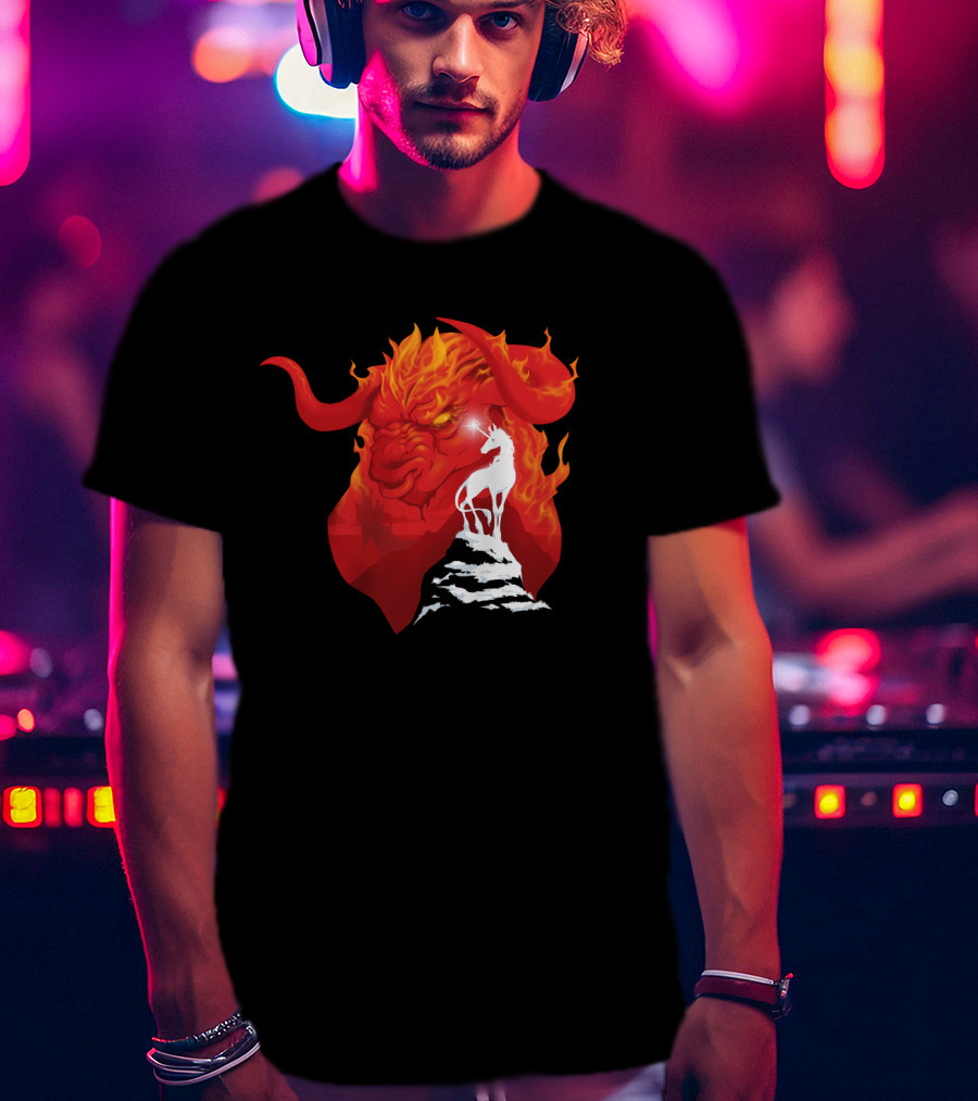 The Last Unicorn Red Bull Fiery Showdown T-Shirt