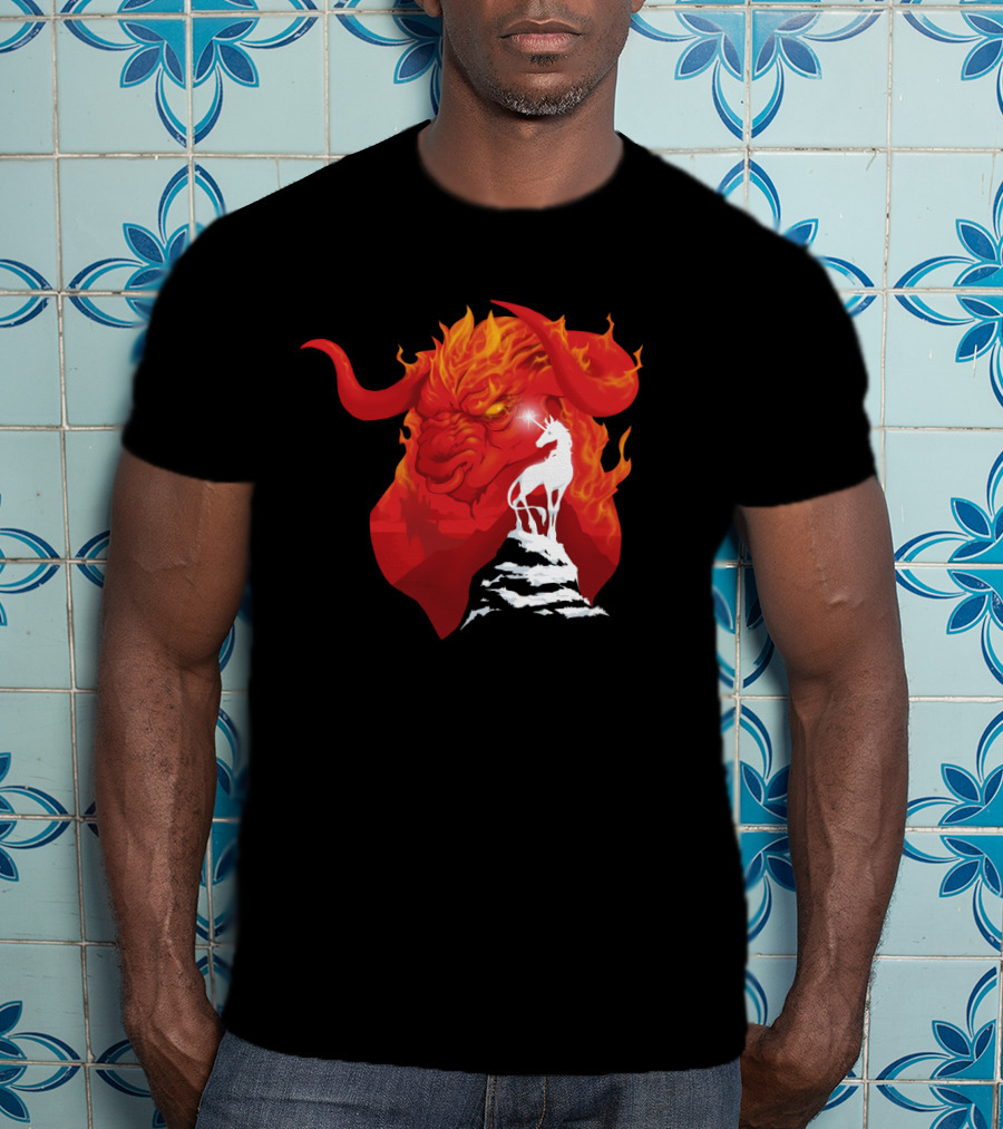 The Last Unicorn Red Bull Fiery Showdown T-Shirt