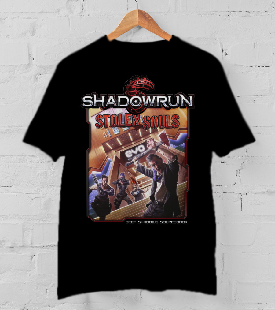 Shadowrun Stolen Souls Deep Shadows Sourcebook T-Shirt