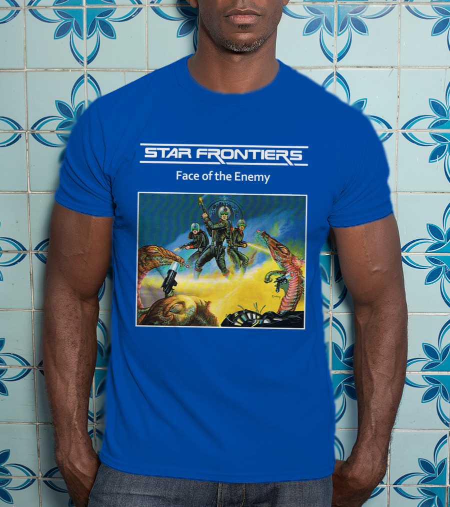 Star Frontiers Face Of The Enemy Alien Battle Scene T-Shirt