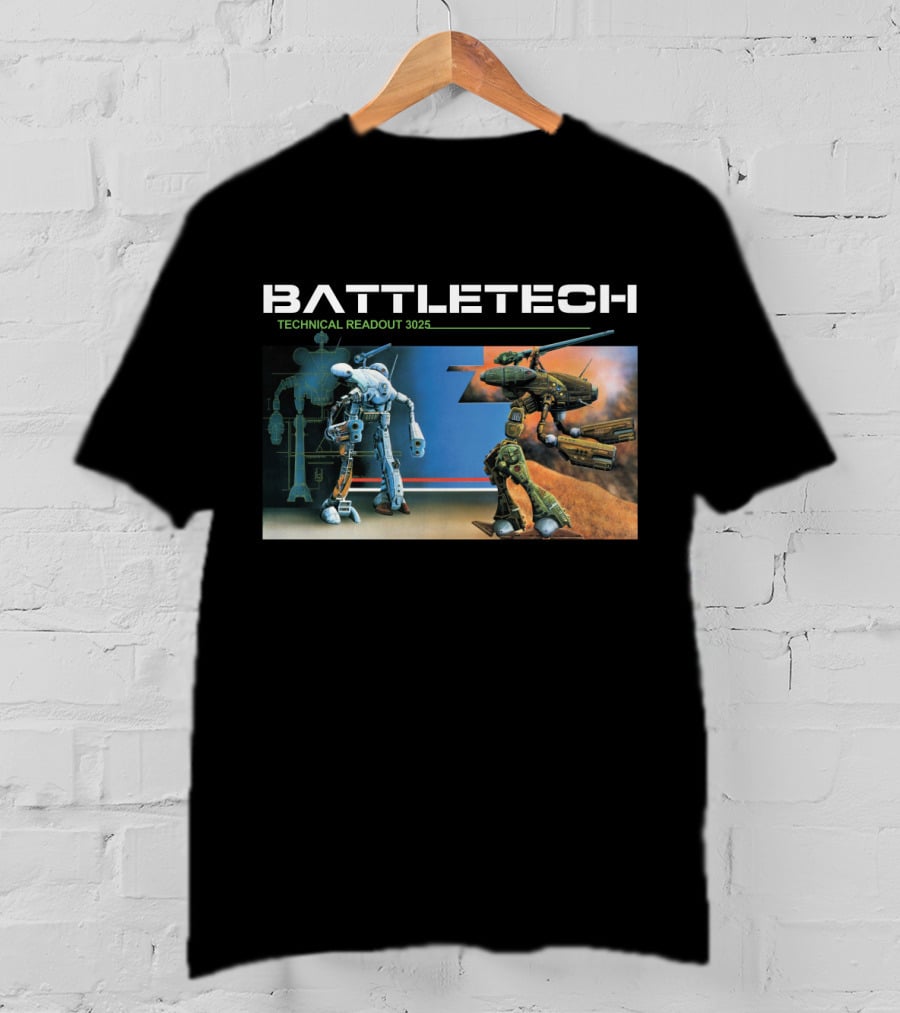 BattleTech Technical Readout 3025 Mech Warrior Robots Duel Scene T-Shirt