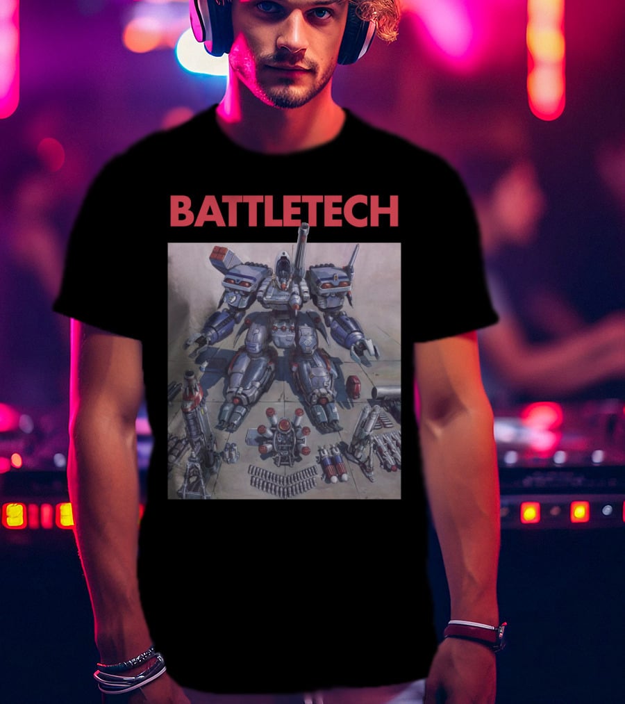 BATTLETECH Mech Assembly Scene T-Shirt