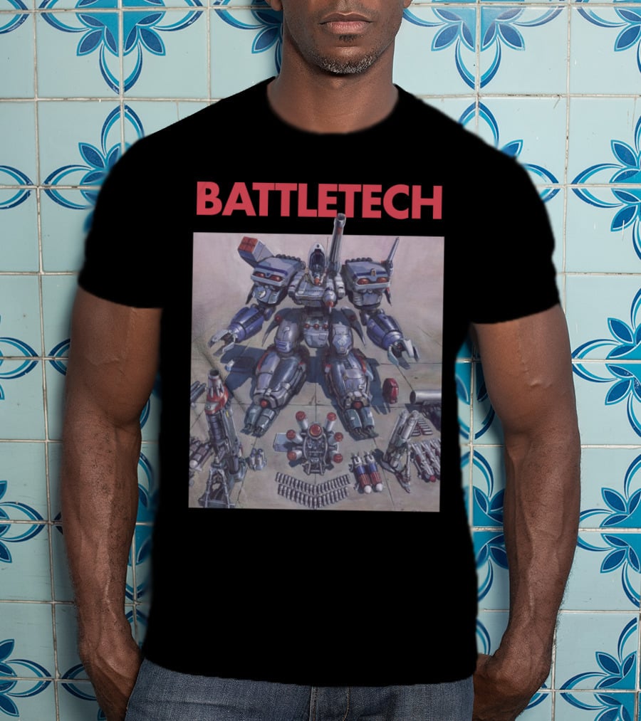 BATTLETECH Mech Assembly Scene T-Shirt