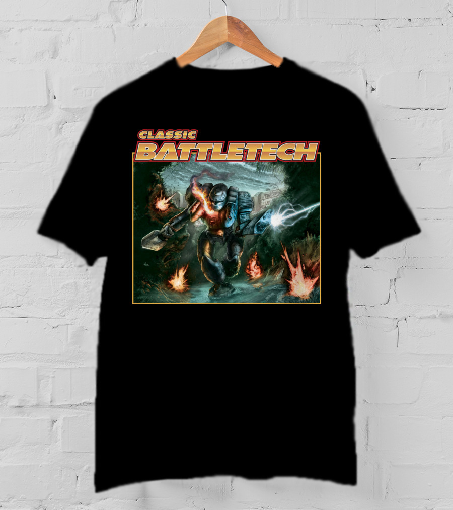 Classic BattleTech BTT 3055 Mech Warrior Action Scene T-Shirt