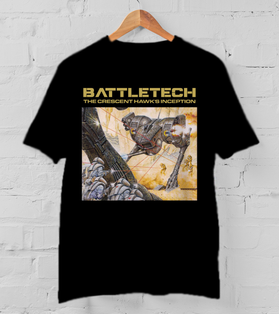 BATTLETECH The Crescent Hawk's Inception Mech Battle Scene T-Shirt