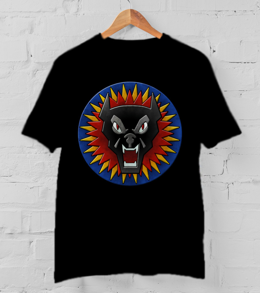 Clan Nova Cat Emblem Aggressive Feline Face In Sunburst Circle T-Shirt