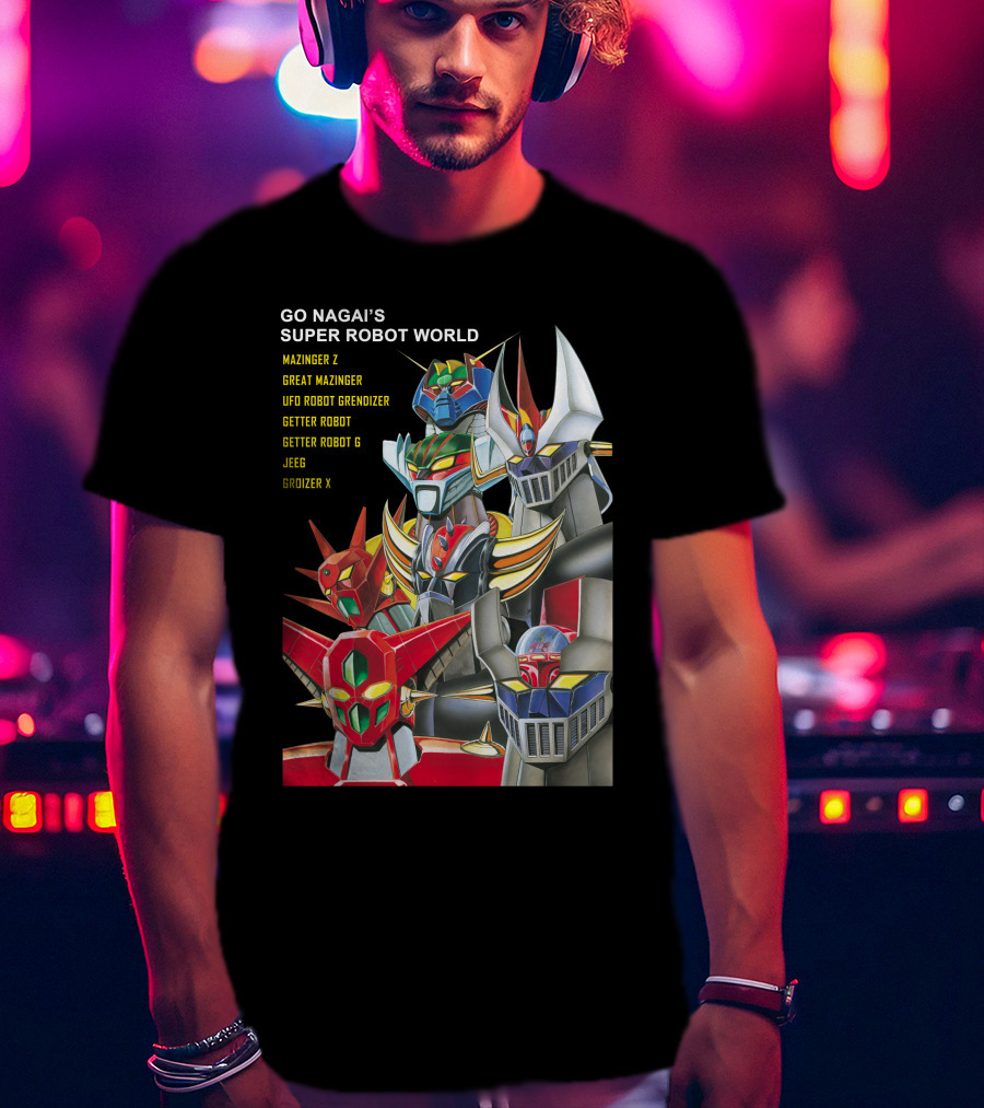 Go Nagai's Super Robot World Mazinger Z Great Mazinger UFO Robot Grendizer Getter Robot Getter Robot G Jeeg Groizer X T-Shirt