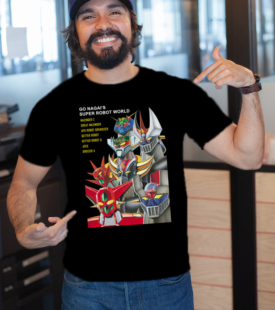 Go Nagai's Super Robot World Mazinger Z Great Mazinger UFO Robot Grendizer Getter Robot Getter Robot G Jeeg Groizer X T-Shirt