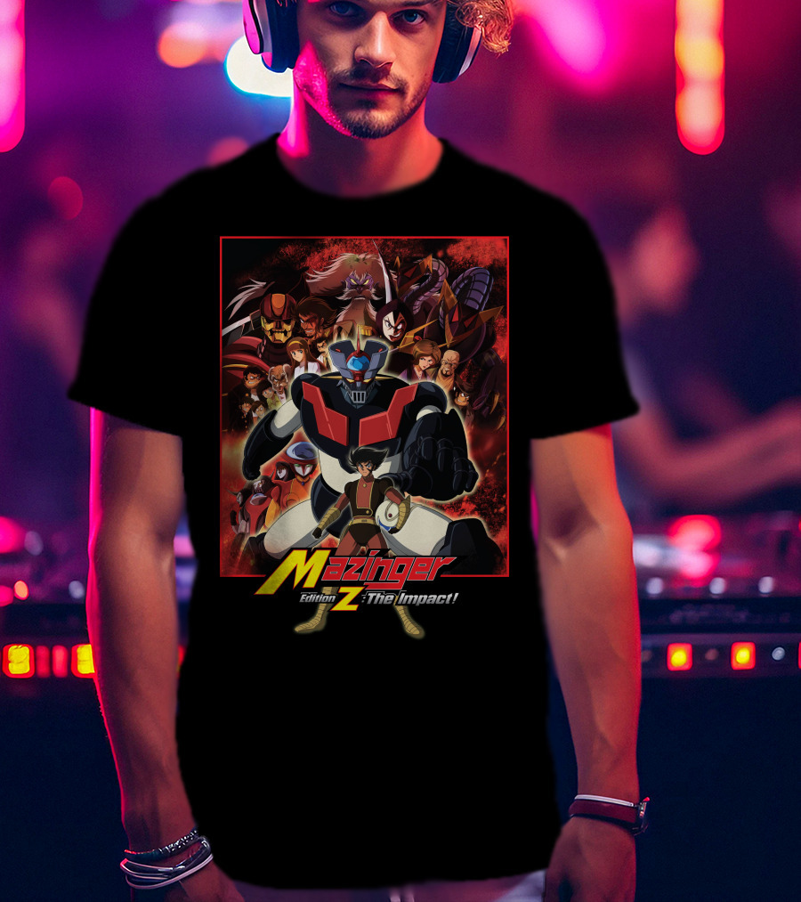 Mazinger Edition Z The Impact Heroic Robot And Characters Collage T-Shirt