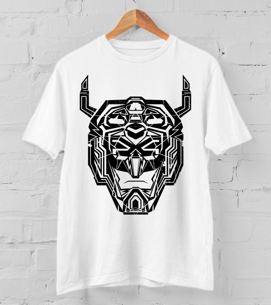Voltron Head Geometric Lion Face T-Shirt