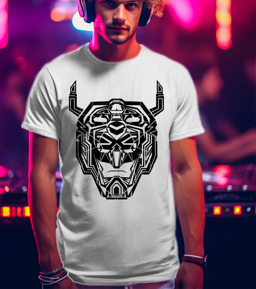 Voltron Head Geometric Lion Face T-Shirt