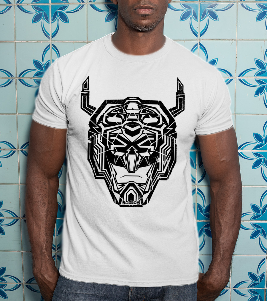 Voltron Head Geometric Lion Face T-Shirt