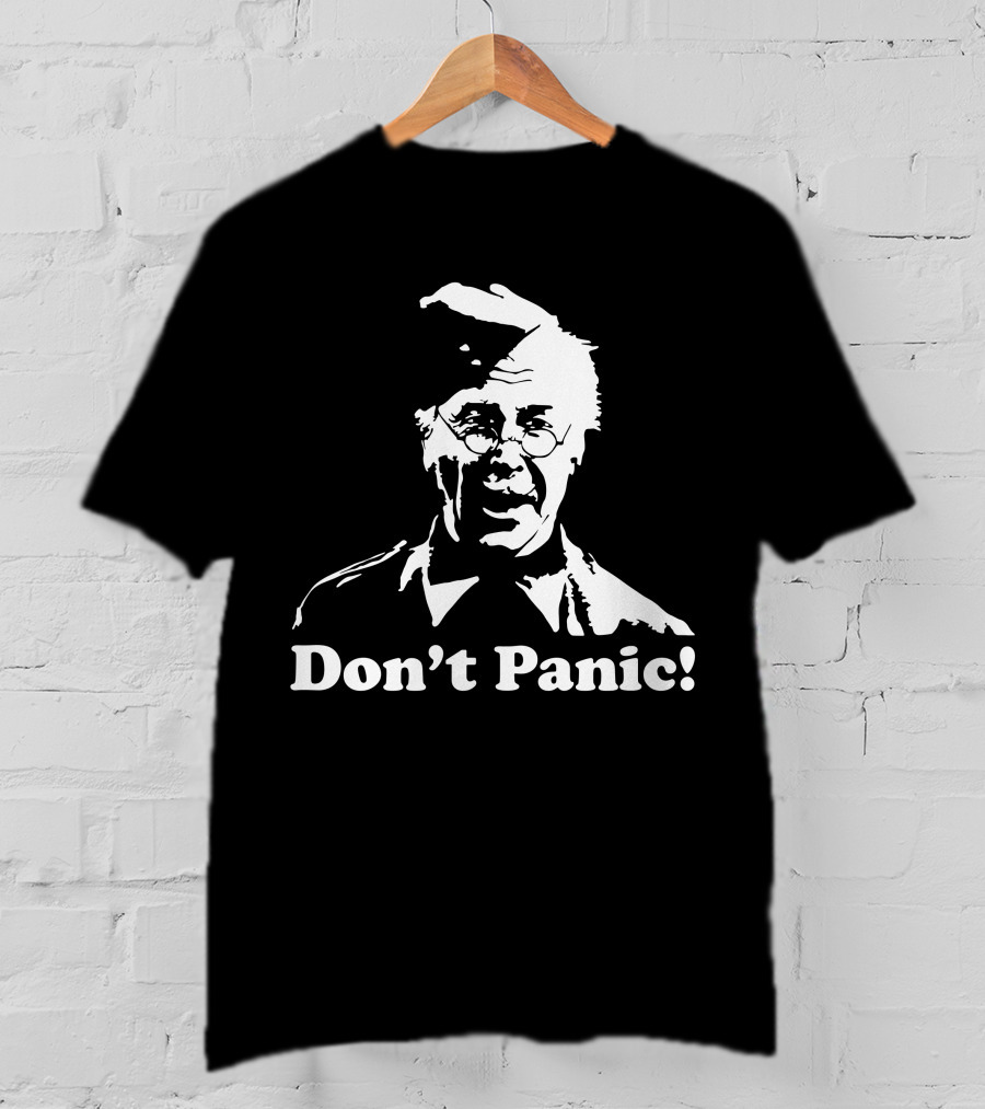 Dad's Army Don't Panic Classic White Text Vintage Character T-Shirt