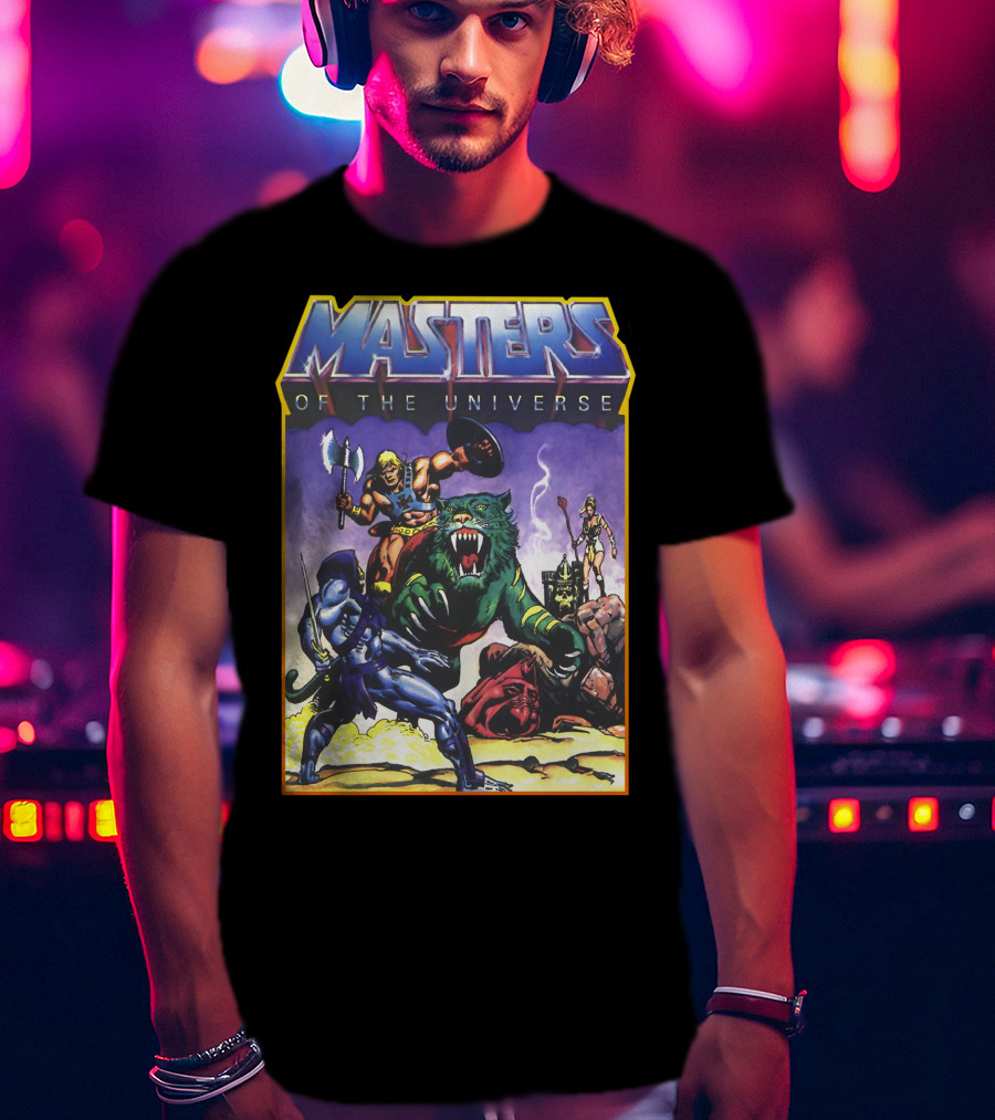 Masters Of The Universe He-Man Battle Cat Skeletor T-Shirt