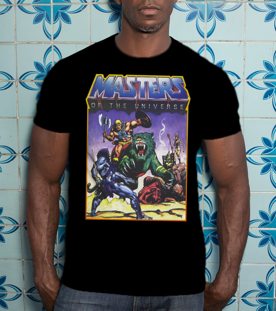 Masters Of The Universe He-Man Battle Cat Skeletor T-Shirt