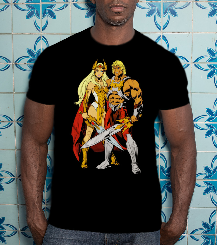 She Ra And He Man Powerful Alliance Masters Of The Universe T-Shirt