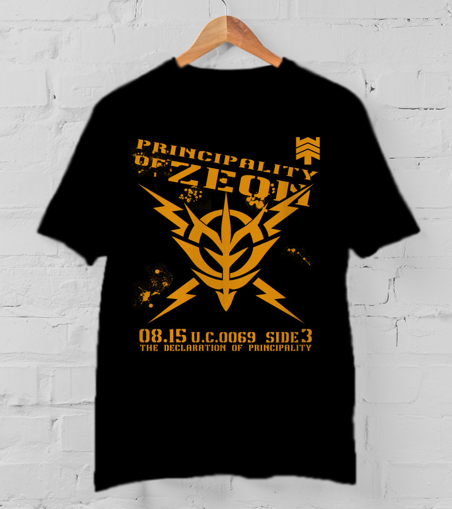Principality Of Zeon 08.15 U.C. 0069 Side 3 The Declaration Of Principality T-Shirt