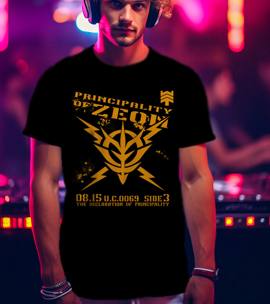 Principality Of Zeon 08.15 U.C. 0069 Side 3 The Declaration Of Principality T-Shirt