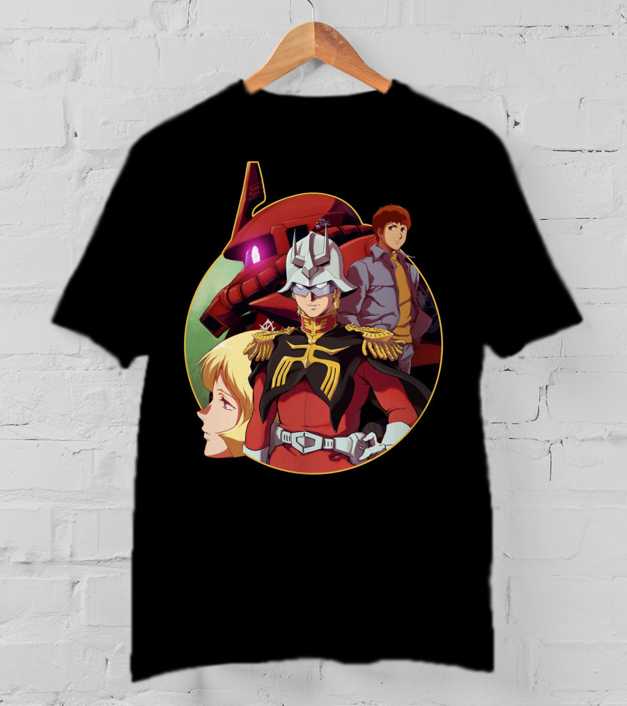 Mobile Suit Gundam The Origin Char Aznable And Amuro Ray Anime Characters T-Shirt