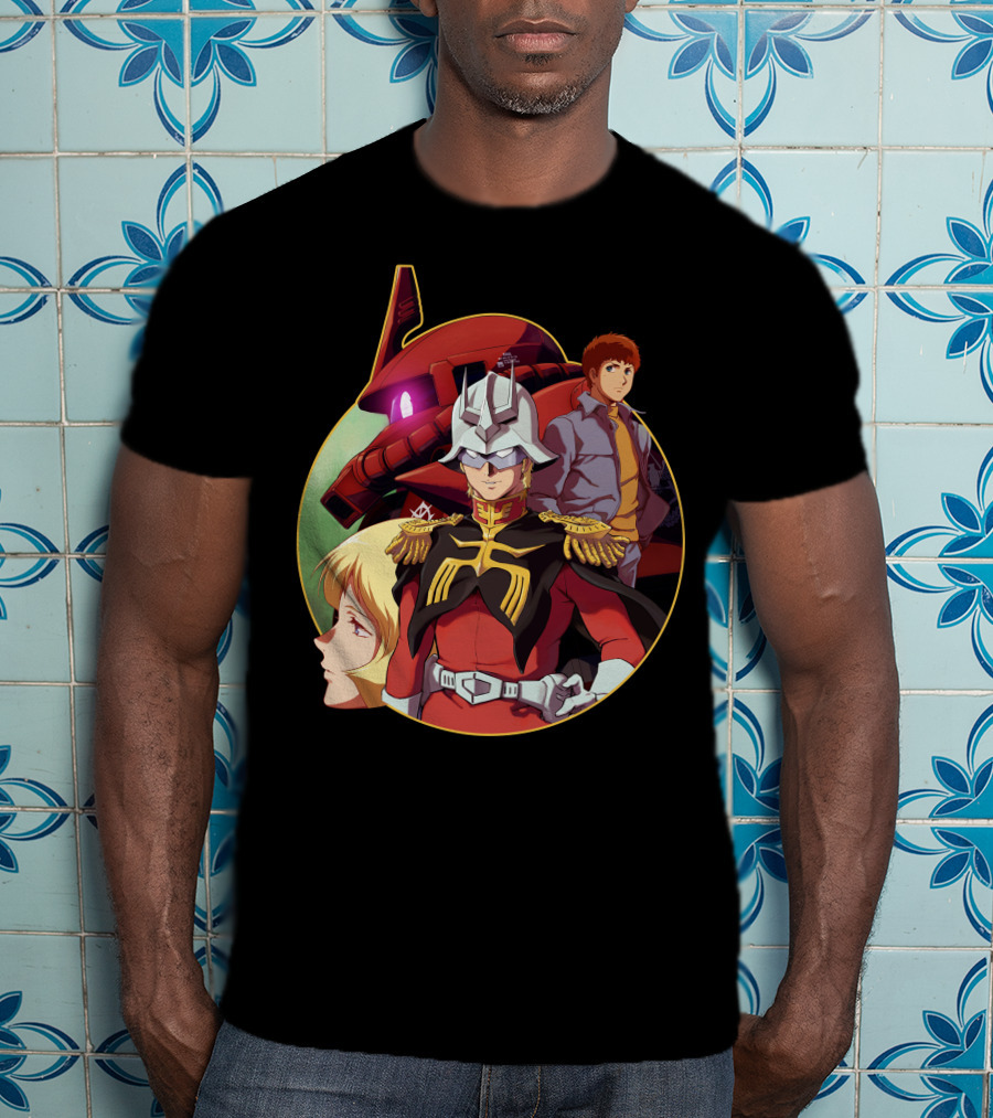 Mobile Suit Gundam The Origin Char Aznable And Amuro Ray Anime Characters T-Shirt