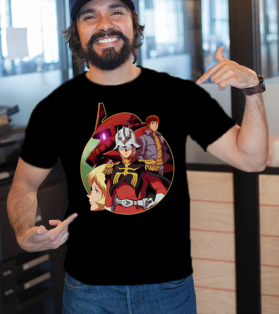 Mobile Suit Gundam The Origin Char Aznable And Amuro Ray Anime Characters T-Shirt