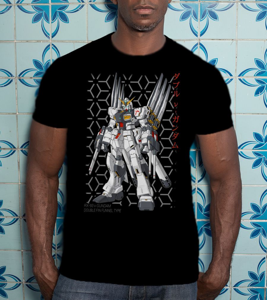 RX-93 V Gundam Double Fin Funnel Type T-Shirt