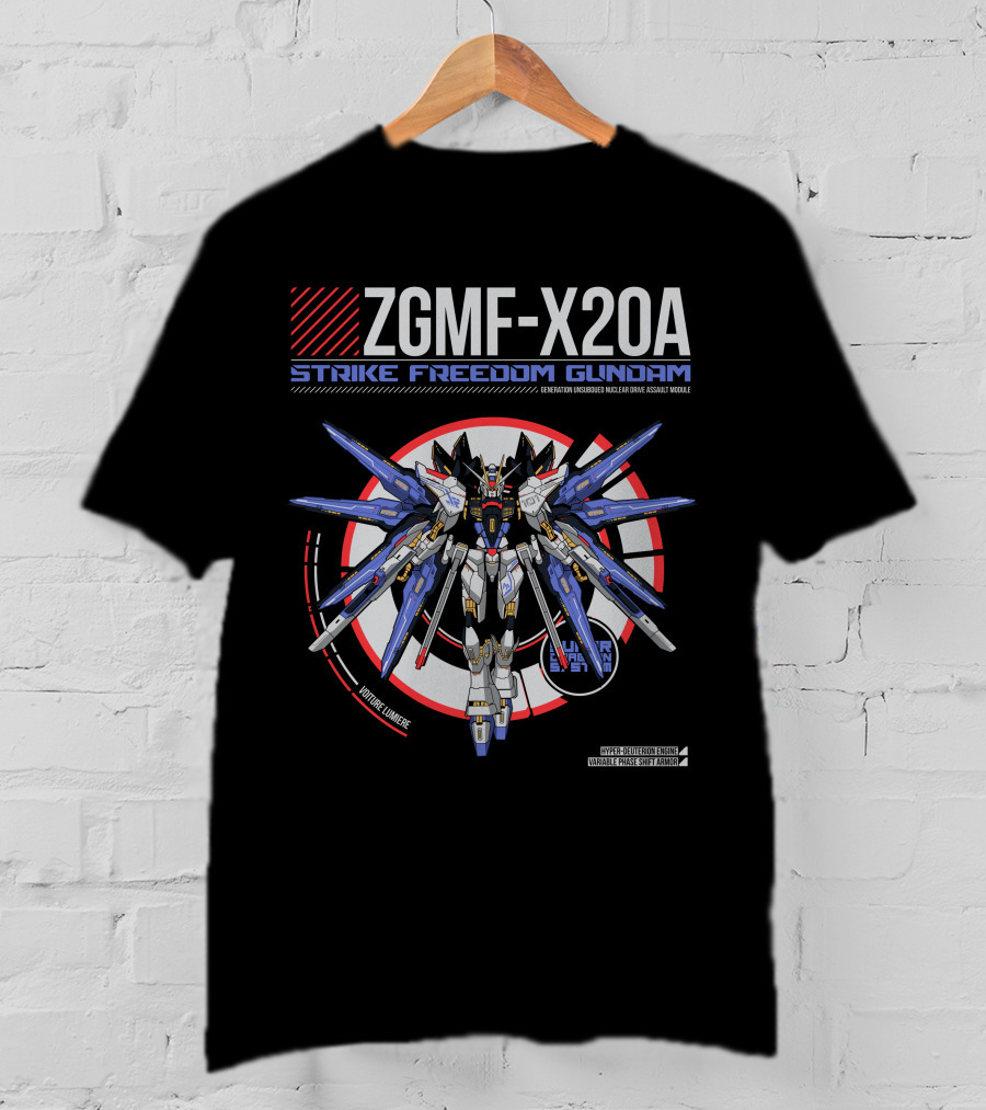 ZGMF-X20A Strike Freedom Gundam Generation Unsubdued Nuclear Drive Assault Module T-Shirt