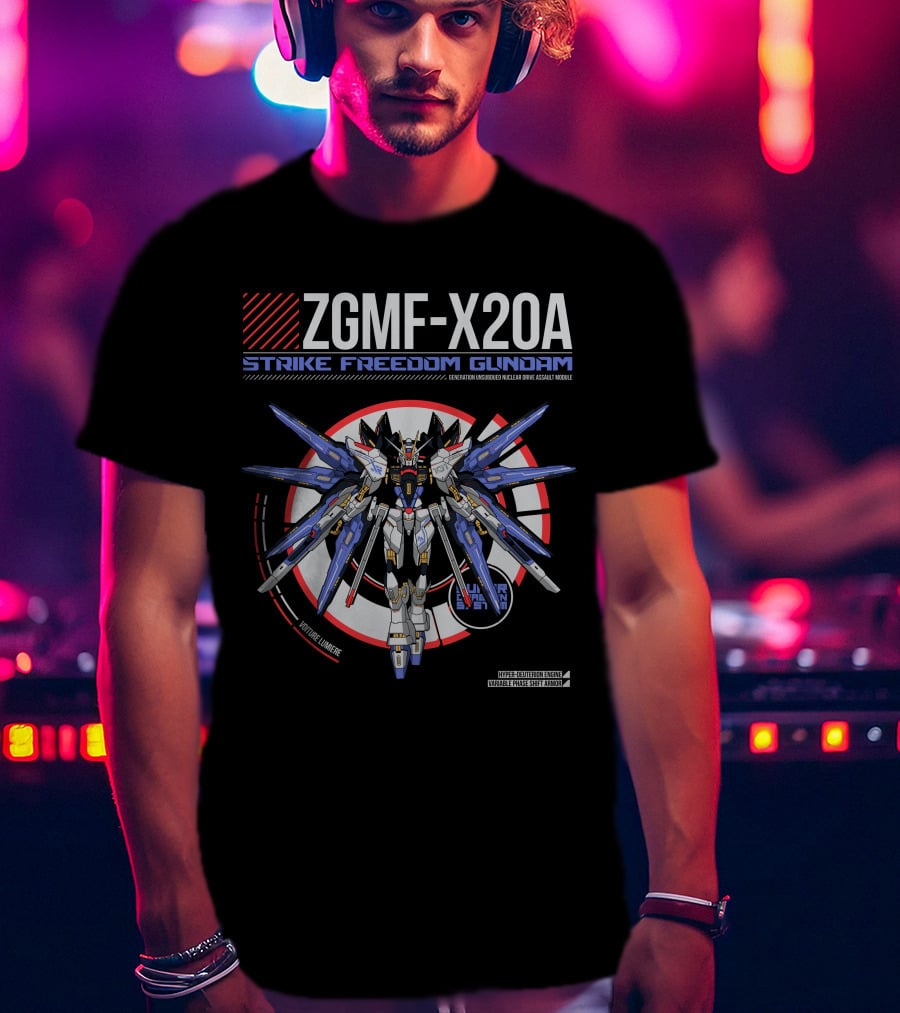 ZGMF-X20A Strike Freedom Gundam Generation Unsubdued Nuclear Drive Assault Module T-Shirt