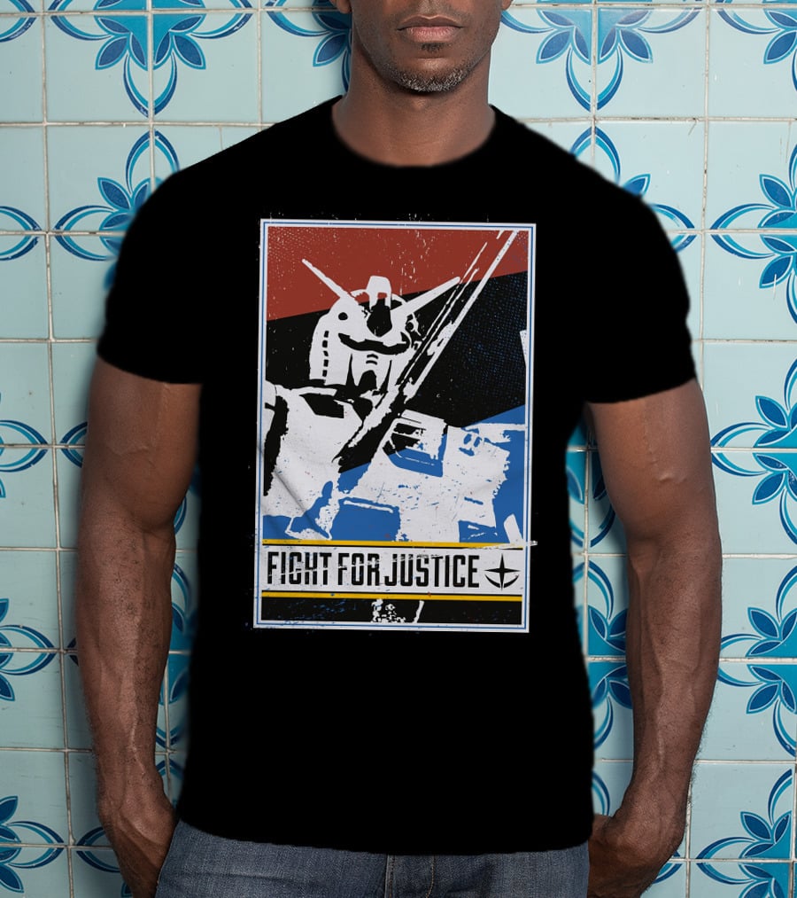 Fight For Justice Gundam Retro T-Shirt