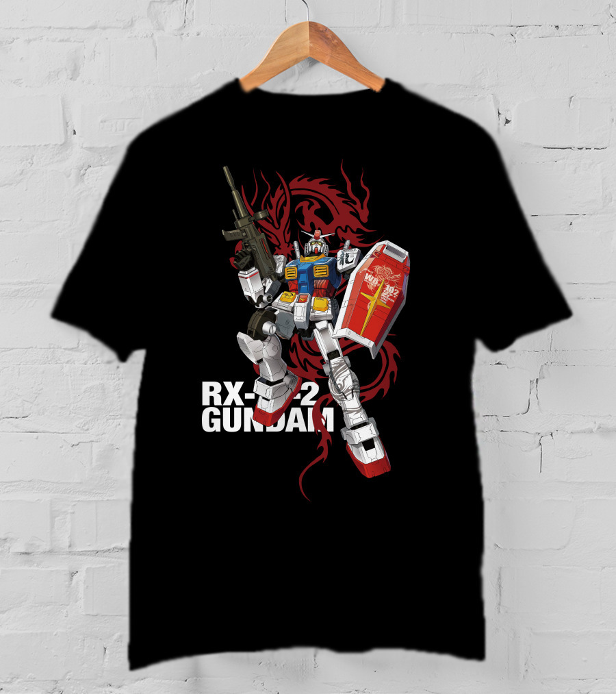 RX 78 2 Gundam Wing Shield Dragon T-Shirt