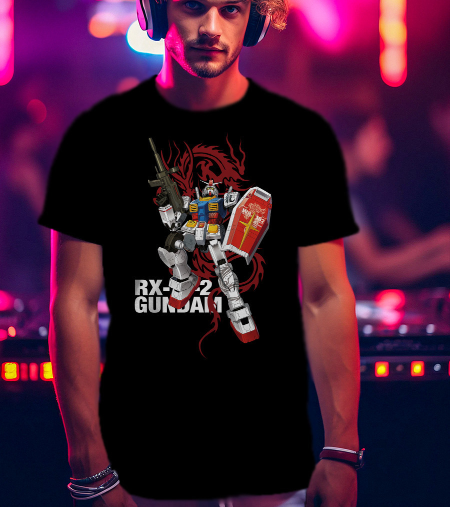 RX 78 2 Gundam Wing Shield Dragon T-Shirt