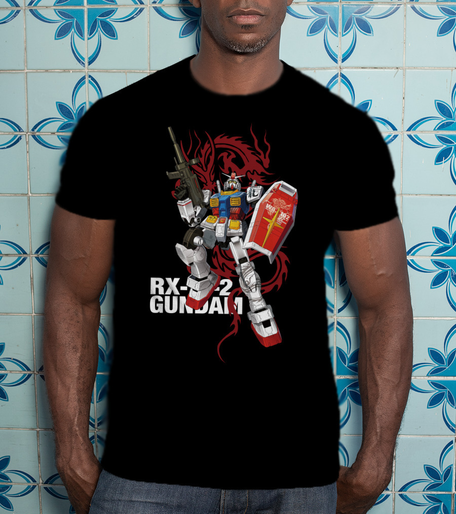 RX 78 2 Gundam Wing Shield Dragon T-Shirt