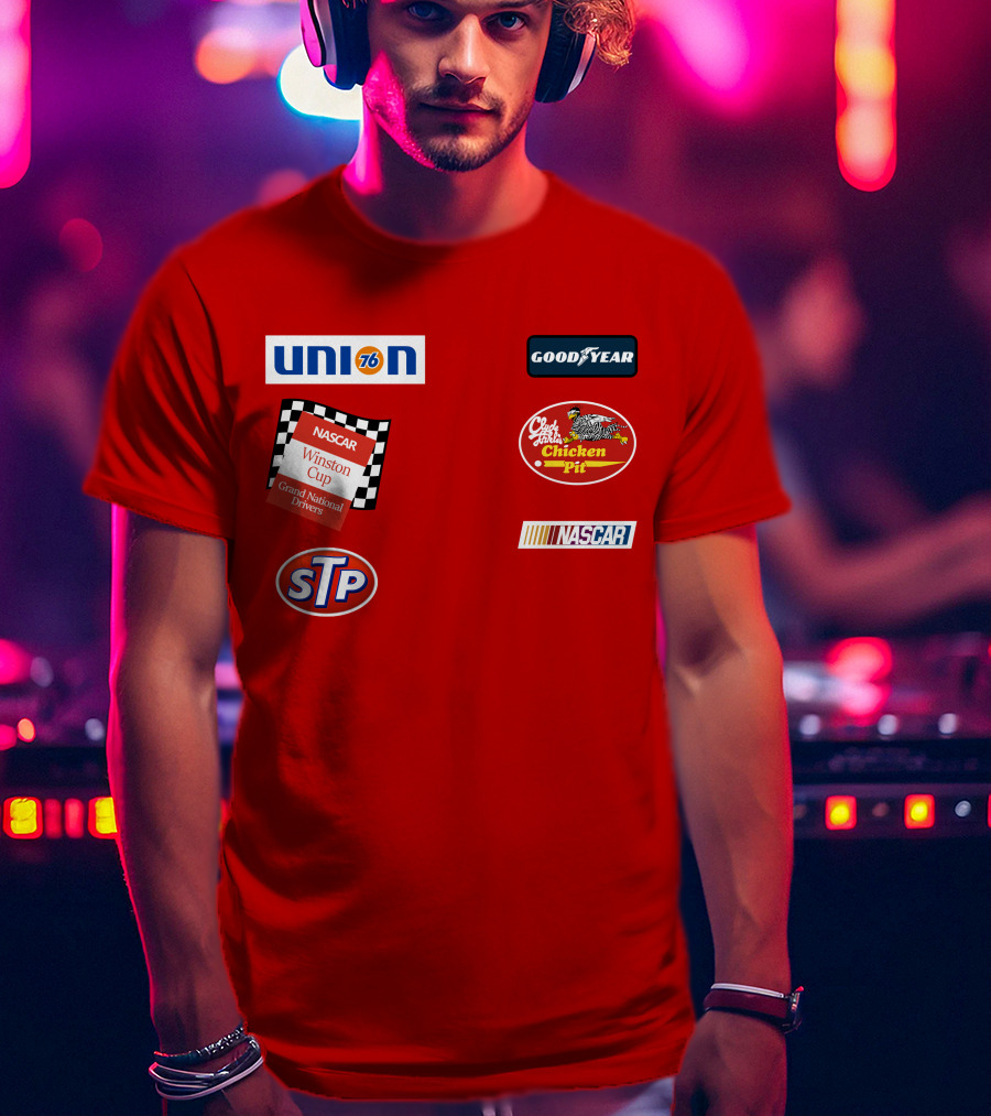 Stroker Ace Red Suit Winston Cup NASCAR Grand National Drivers Goodyear Union 76 Chicken Pit STP T-Shirt