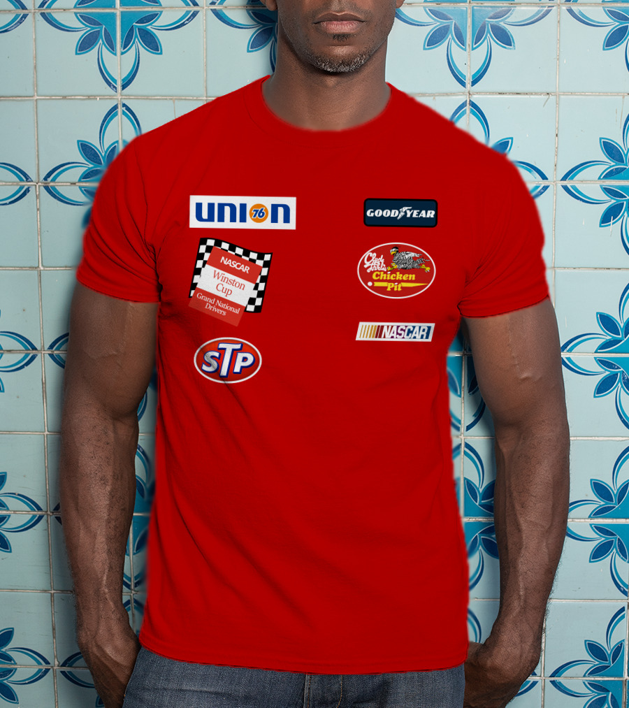 Stroker Ace Red Suit Winston Cup NASCAR Grand National Drivers Goodyear Union 76 Chicken Pit STP T-Shirt