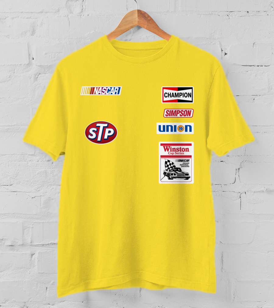 NASCAR STP Champion Simpson Union 76 Winston Cup Series Yellow Suit T-Shirt