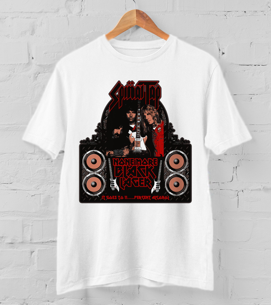 Spinal Tap None More Black Lager It Goes To 11 Percent Alcohol T-Shirt