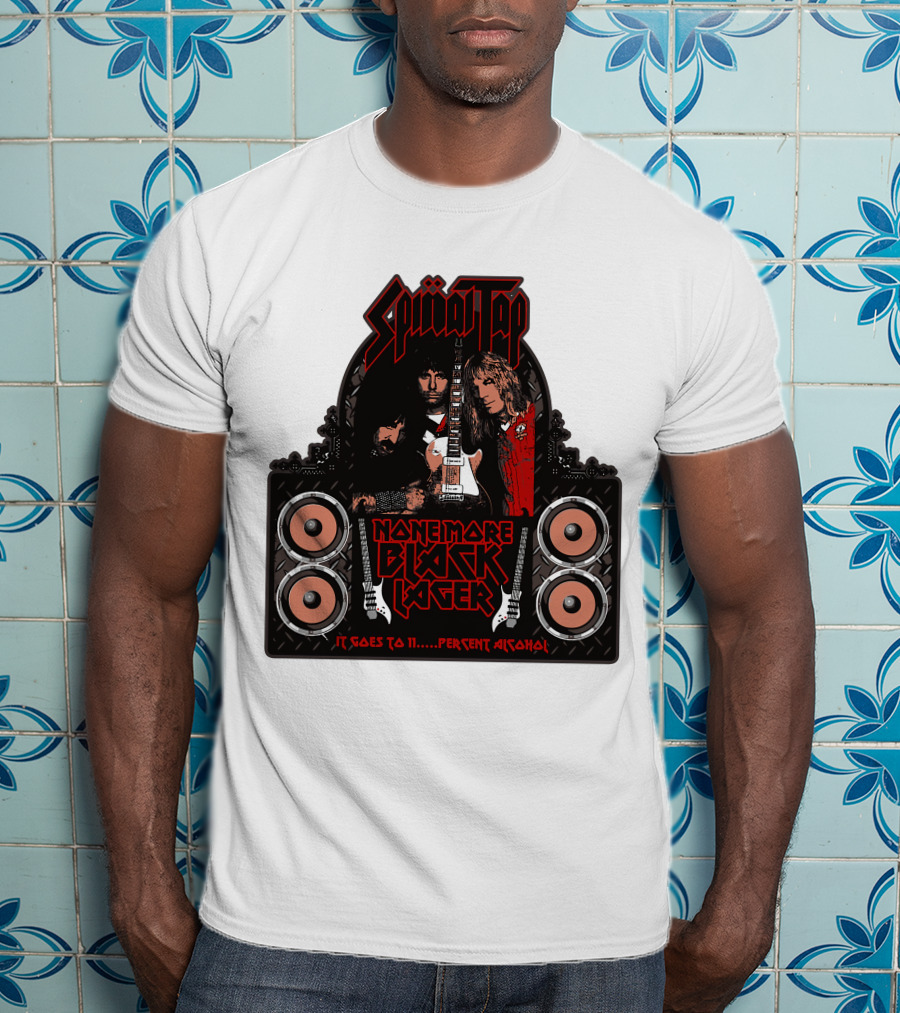 Spinal Tap None More Black Lager It Goes To 11 Percent Alcohol T-Shirt