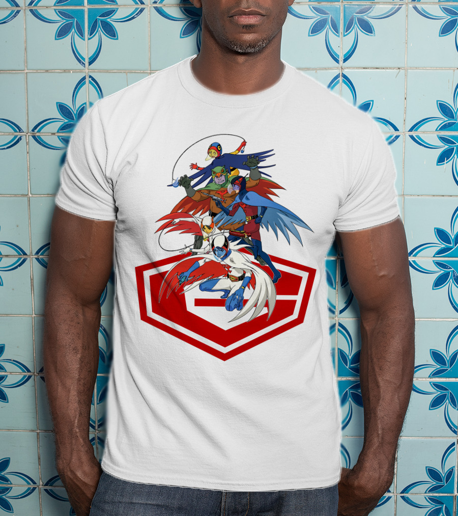Science Ninja Team Gatchaman Dynamic Heroes Emblem Formation T-Shirt