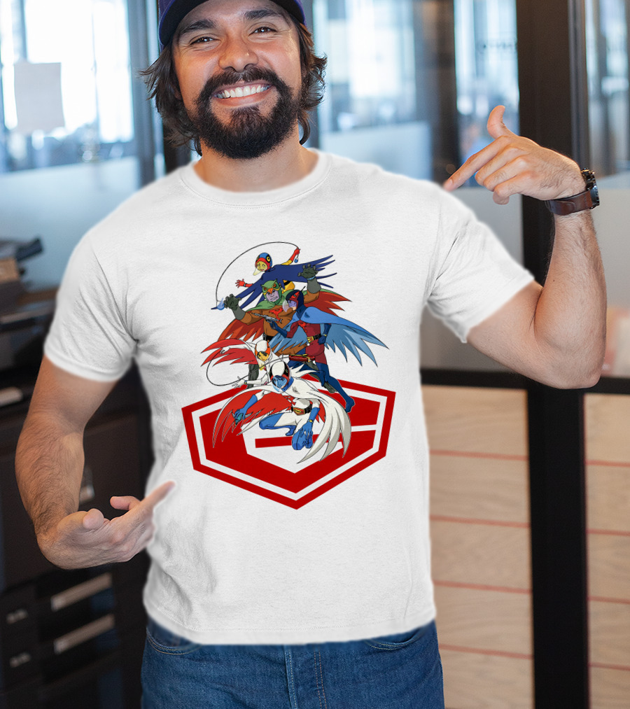 Science Ninja Team Gatchaman Dynamic Heroes Emblem Formation T-Shirt