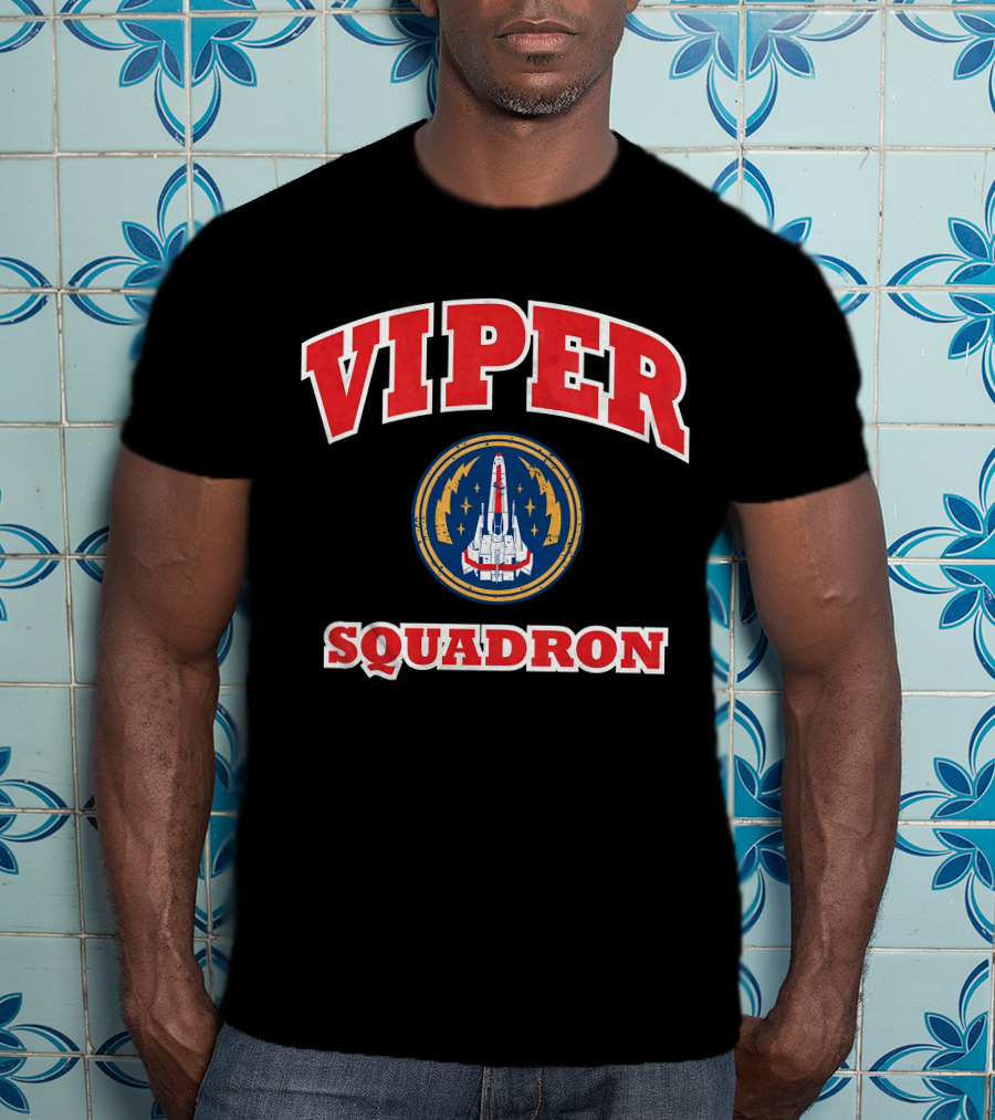 Battlestar Galactica Viper Squadron Vintage Emblem T-Shirt