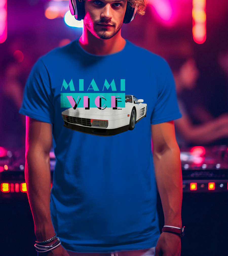 Miami Vice Retro Car T-Shirt